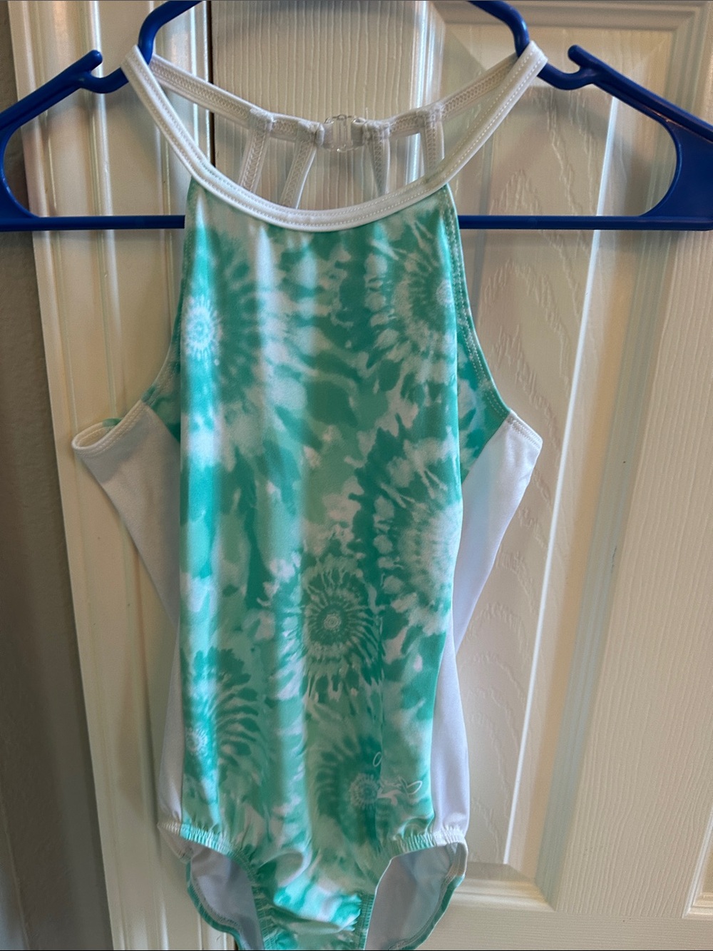 GK Mint and White Tie-Dye High Neck Bodysuit